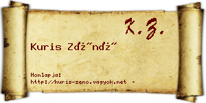 Kuris Zénó névjegykártya